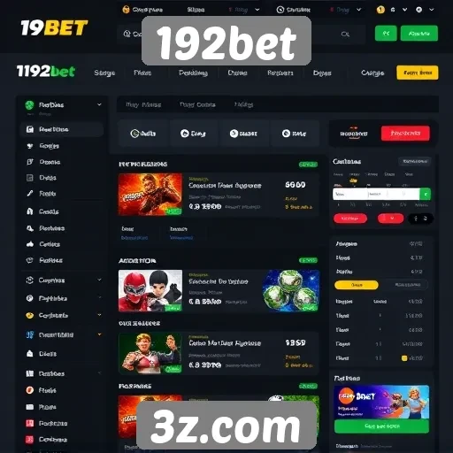 Interface do usuário do 192bet e sua navegação